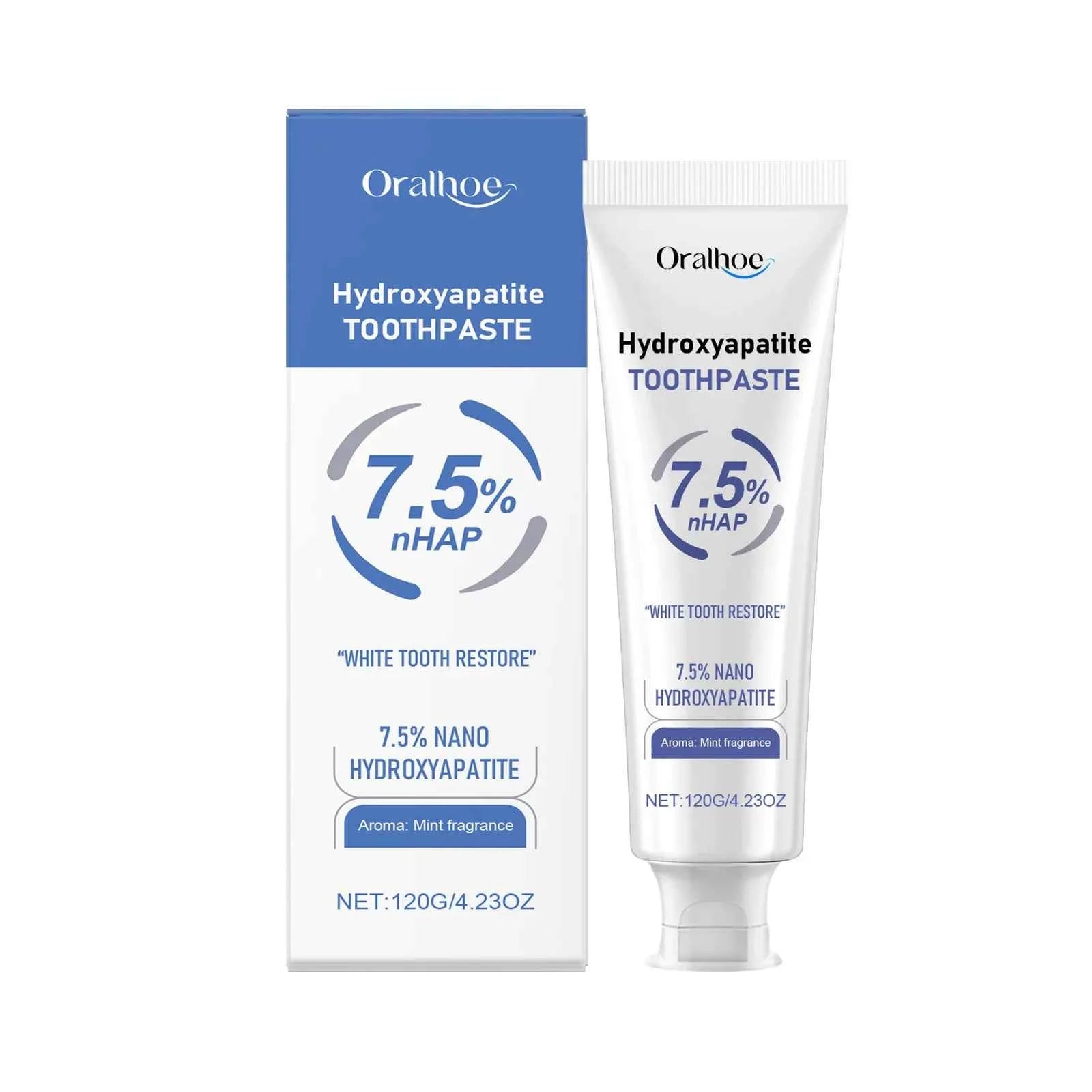 BrightSmile Hydroxyapatite Toothpaste - Mint Flavor, Breath Freshening, Stain Removal, Gum Repair, Teeth Whitening