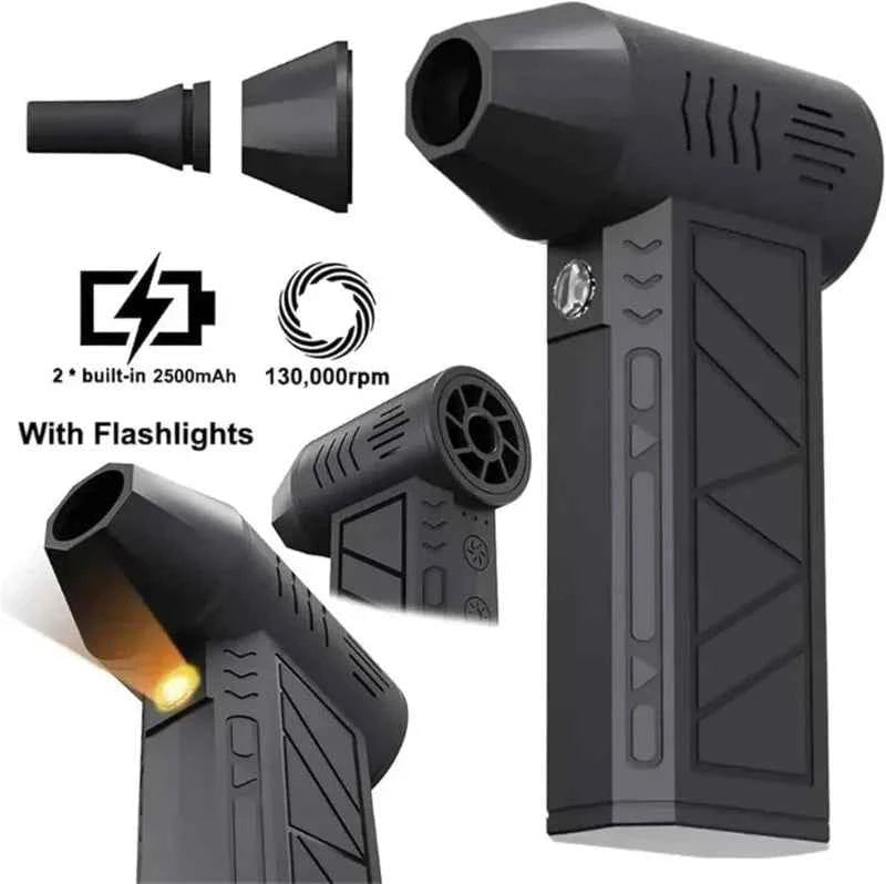 130000RPM Turbofan Powerful Snow Blower 52M/S Jet Fan 6000Mah Brushless Motor Handheld Duct Portable Type-C Charging