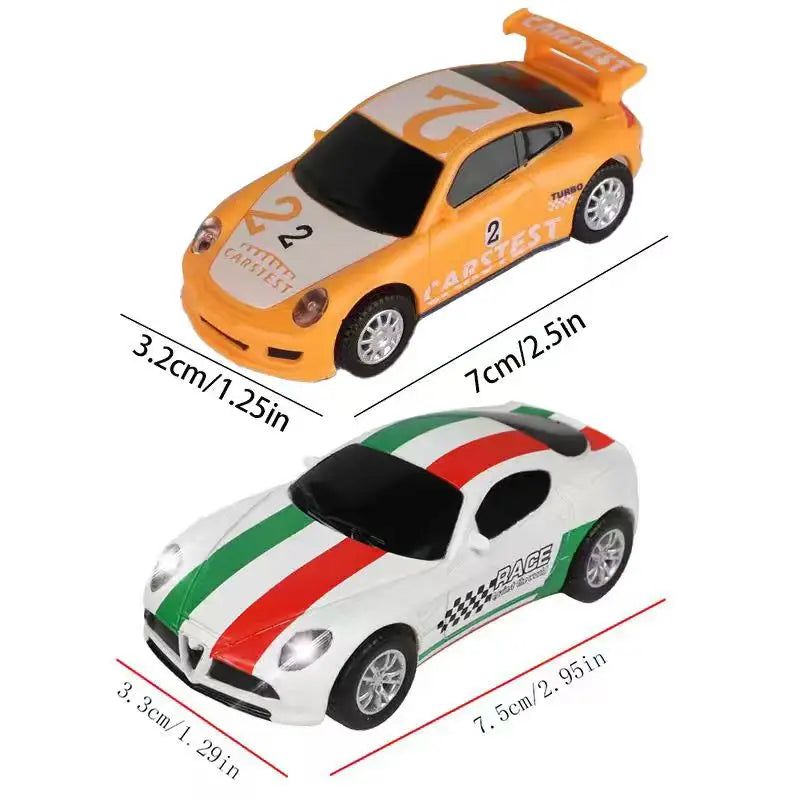 1:64 Slot Car Electric Race Track Set – 2-Pack Circuit Railway Toy