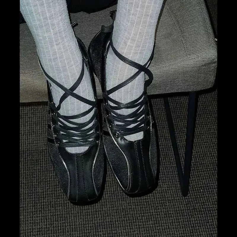 Women's ballet flats Fashion Korean ballet style lace-up retro casual shoes Comfortable lightweight ballet sneakers The jack market .AU The jack market .AU Step Up Your Style: Trendy Shoes for Every Occasion! $ 110 14:173#silver;200000124:200000364
