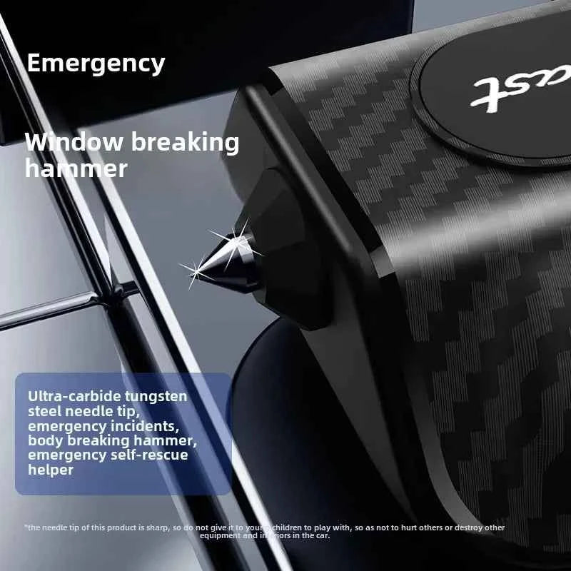 2 in1 Temporary Parking Card Numbe Car Safety Hammer Window Breaker Multifunction Card Dashboard Phone Number Car Interior Decor