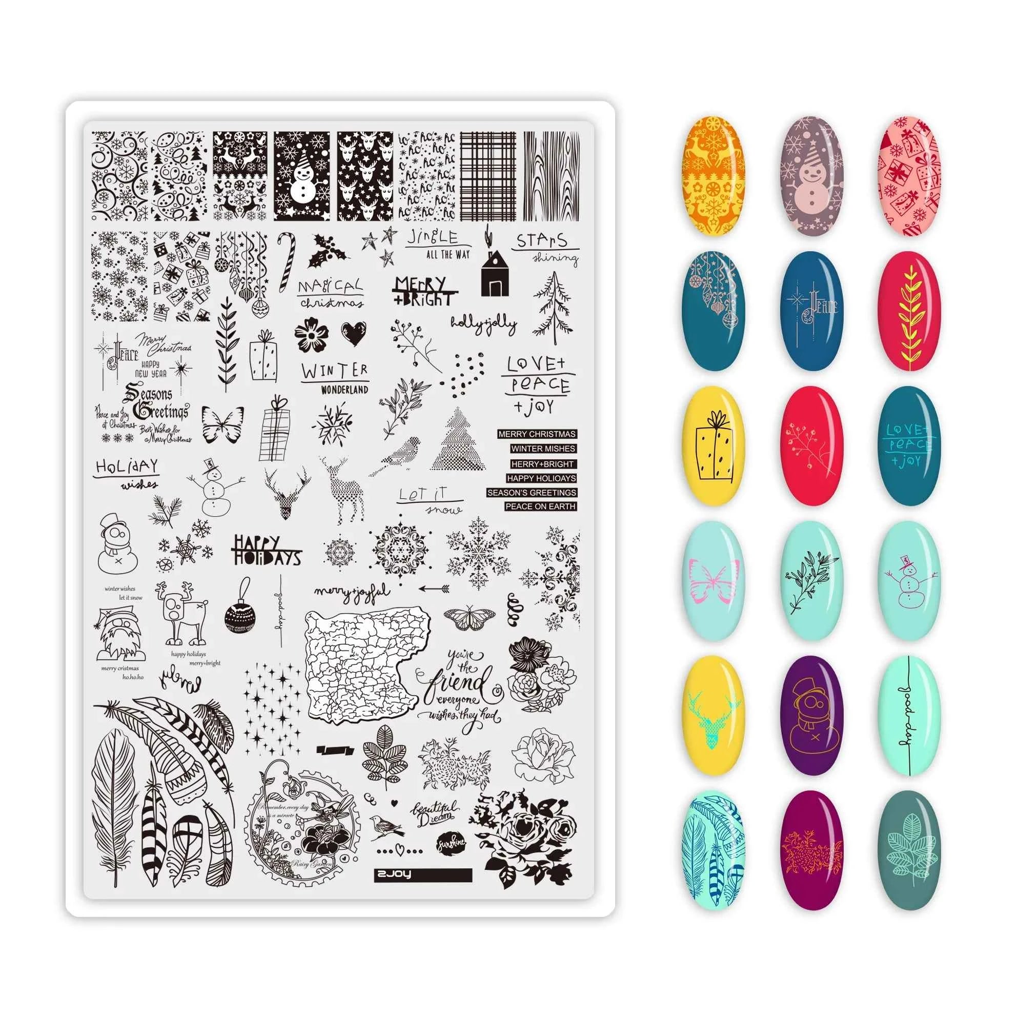 Maple Leaf Nail Stamping Plates - Stunning Autumn & Winter Leaf Designs for Unique Manicures