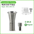 Osstem Multi-Unit Titanium Base Abutment CAD/CAM Grade 5 Ti-Base High Precision Implant Restoration for Dental Clinics & Labs
