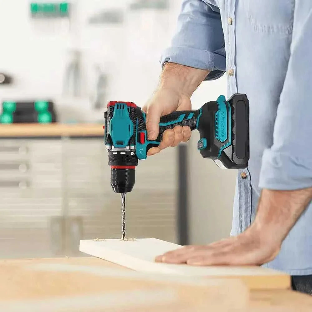 10mm Brushless Electric Impact Drill Driver 2-Speed Cordless Power Tool for Home DIY Construction 18V Battery Not Included The jack market .AU The jack market .AU Home $ 84 14:771#No battery