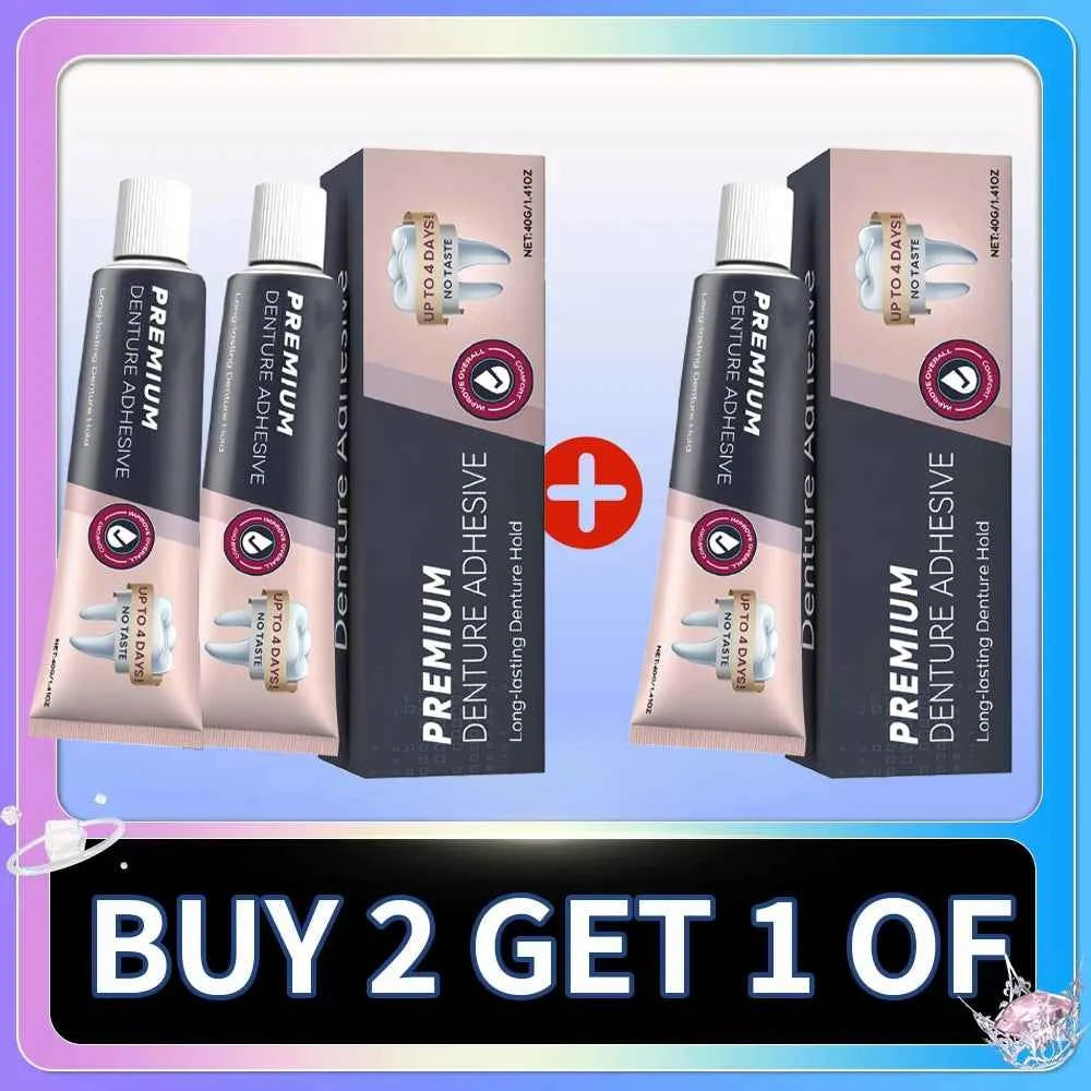 Comfort Denture Reline Kit - Flexible Silicone Adhesive for Secure, Comfortable Denture Wear