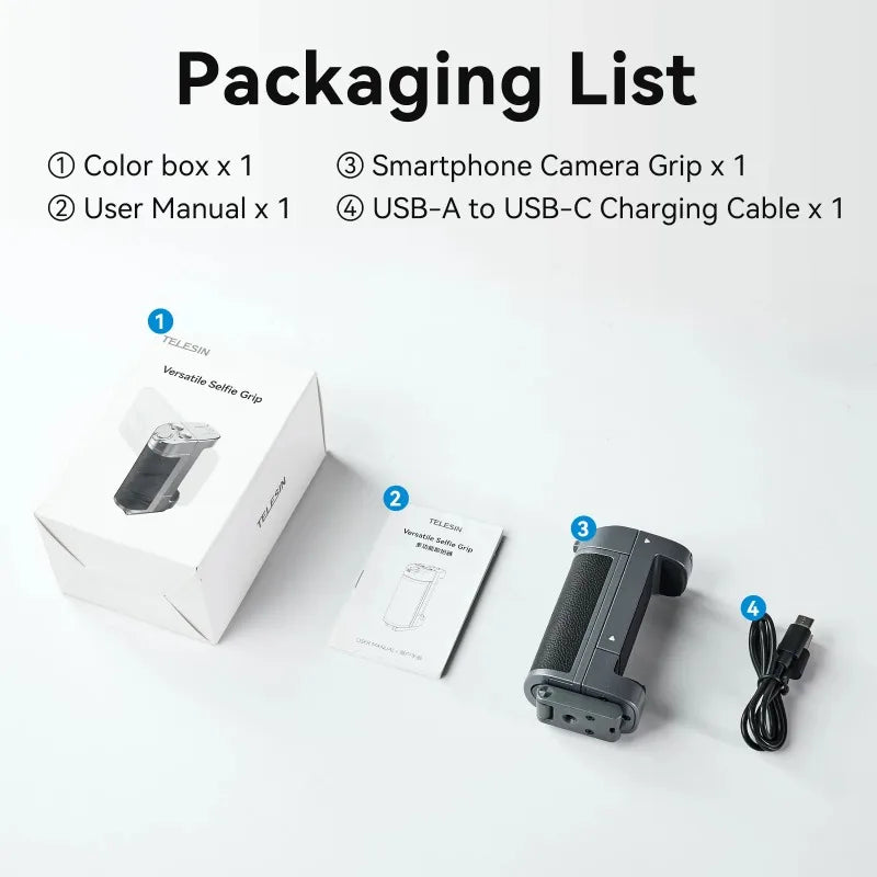 TELESIN Phone Camera Multi-function Selfie Handle Bluetooth Phone Stand Selfie stick Remote Control Adapter Grip Handle Holder