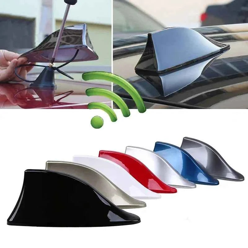 Car Radio Shark Fin Car Shark Antenna Radio FM Signal Design for All Automobiles Aerials Auto Exterior Styling Replacement Parts
