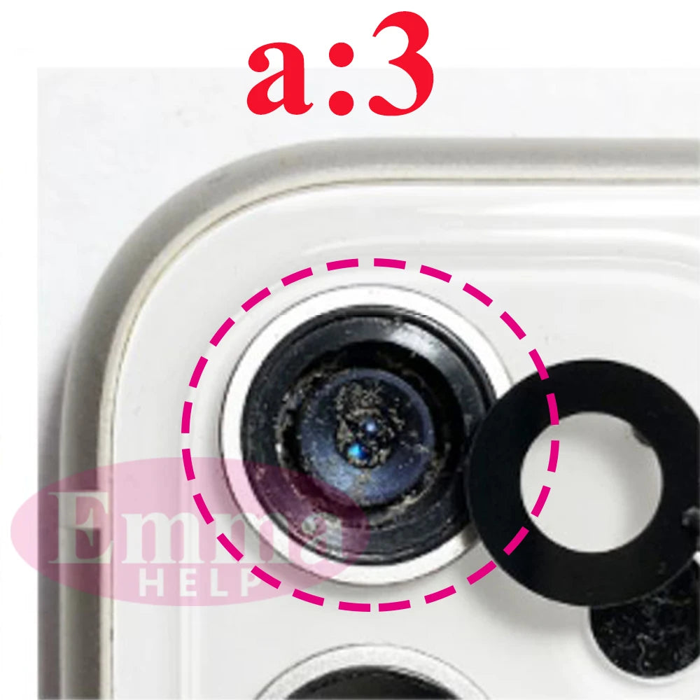 Sapphire Camera Lens Glass for iPhone 15/14/13/12/11 Pro Max Plus Mini - Complete Repair Kit with Adhesive