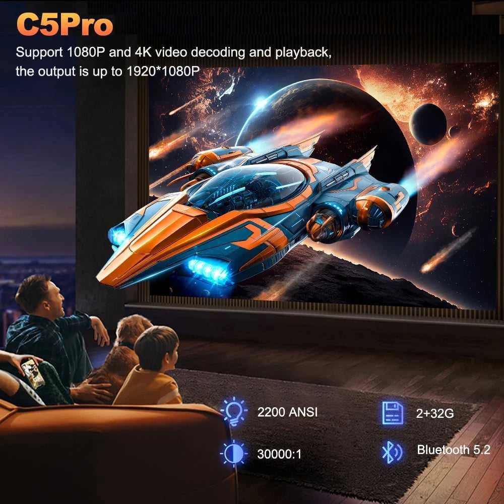 DESS 2025 New 4K Portable Projector 2200 Lumens LED Projector Dual WiFi6 Built-in Speaker BT5.2 Home Theater Video Projectors The jack market .AU The jack market .AU Accessories Electronics $ 537 14:193#C5Pro;200007763:201336100;200009209:201447604