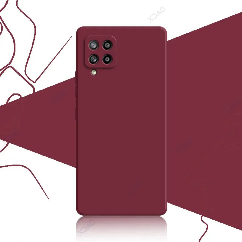 Samsung Luxury Soft Square Liquid Silicone Case - Ultimate Protection for Galaxy A22 4G & A42 5G