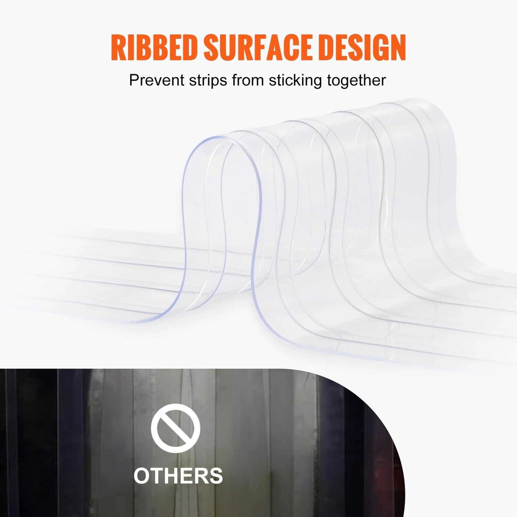 SucceBuy 150/164ft Clear Strip Curtain Ribbed Plastic Durable Door Strips PVC Bulk Roll for Warehouses Factories Supermarkets The jack market .AU The jack market .AU Home $ 163 14:173#150 ft x 8 in;200007763:201336101