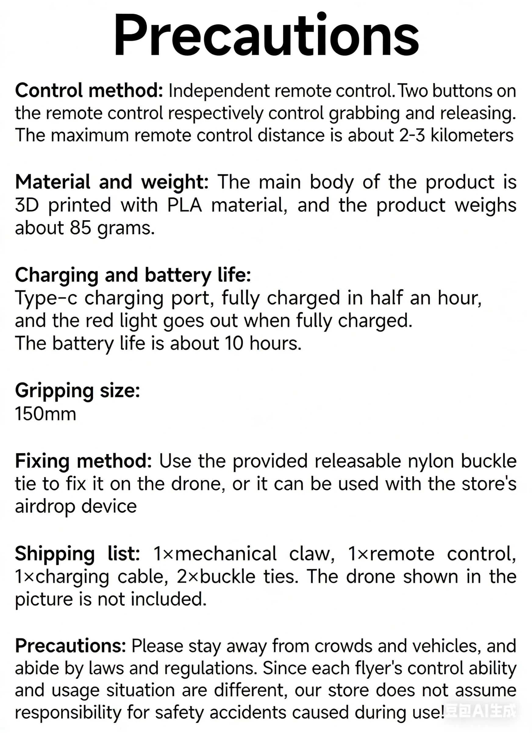 Universal Drone Mechanical Claw Remote Control Gripper Payload Dropper for DJI Mavic 3/Mini 5 Pro/Air 3/Autel Accessories The jack market .AU The jack market .AU Drones $ 92 14:350850#Silver