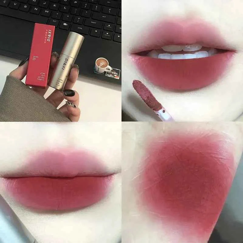 Dark Brown Velvet Matte Lip Gloss - Waterproof Liquid Lipstick for Confident Nude Coffee Brown Lips
