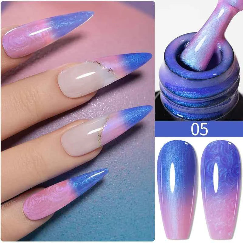 BrandName Chrome Mirror Effect Gel Polish - 5ml Golden Silvery Metallic Liner for Stunning French Nail Art