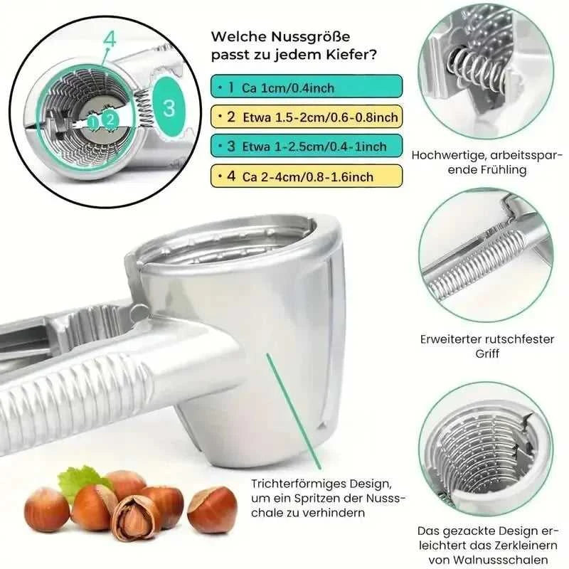 1pc Silvery Metal Multi Functional Walnut Clip Household Nut Shelling Tools Suitable for Walnuts Chestnuts and Hazelnut The jack market .AU The jack market .AU Home $ 25 14:1254#1pc