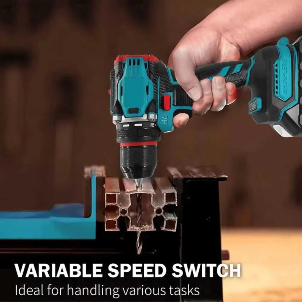 10mm Brushless Electric Impact Drill Driver 2-Speed Cordless Power Tool for Home DIY Construction 18V Battery Not Included The jack market .AU The jack market .AU Home $ 84 14:771#No battery