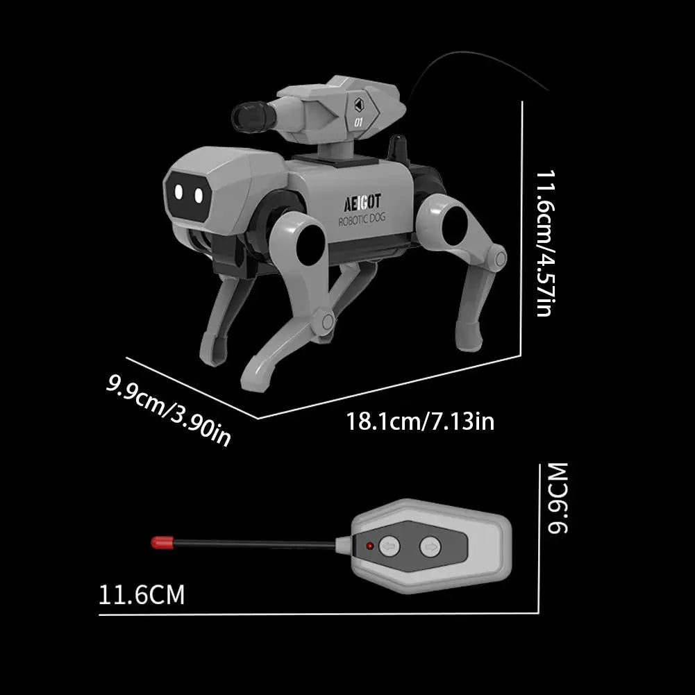 New remote-controlled mechanical dog toy children's remote-controlled assembly model toy children's toy gift