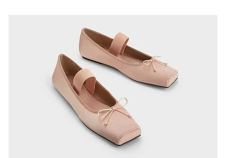 sweet pink silk flat shoes woman square toe bowtie ballet flats silver leather mary janes shoes elastic band moccasions women The jack market .AU The jack market .AU Step Up Your Style: Trendy Shoes for Every Occasion! $ 79 14:771#silver;200000124:200000333