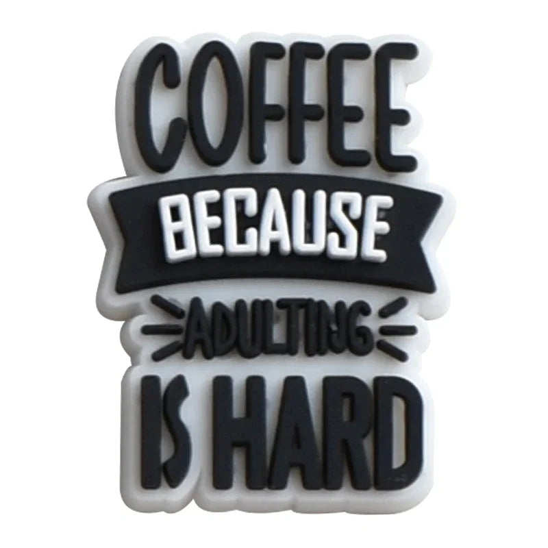 Coffee Shoe Charms for Crocs Accessories Men Clogs Pins Women Badges Boy Girls Jeans Kids Decorations Buckle Shoes Accessories