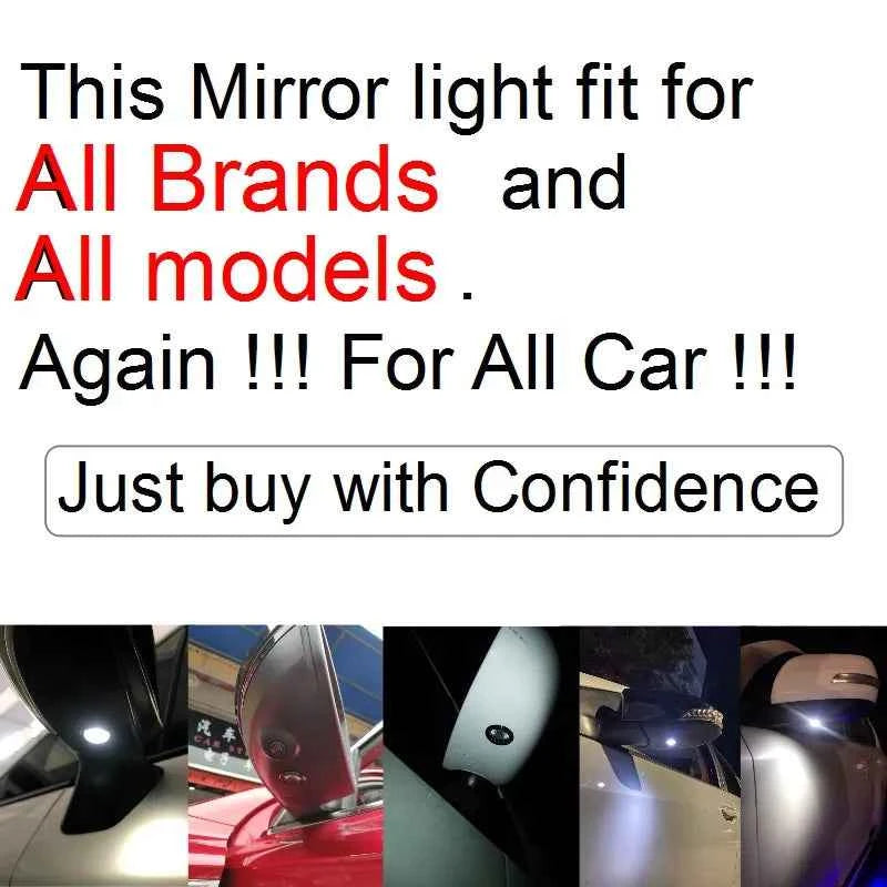 Mini size DIY Aluminum Alloy Parking Radar design led Eagle eye light for Car Side Mirror Puddle lamp Under Rearview glass light