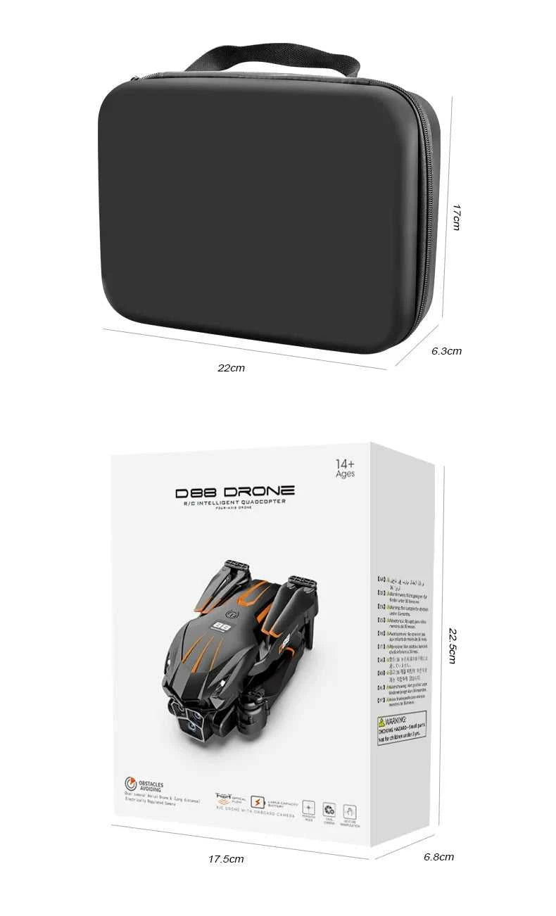 2026 New D88 Drone 8K HD Dual Cam Professional Aerial Photography Optical Flow Hovering Gesture Shoot Folding Quadcopter VR The jack market .AU The jack market .AU Drones $ 92 14:29#Black Dual 8K-1B