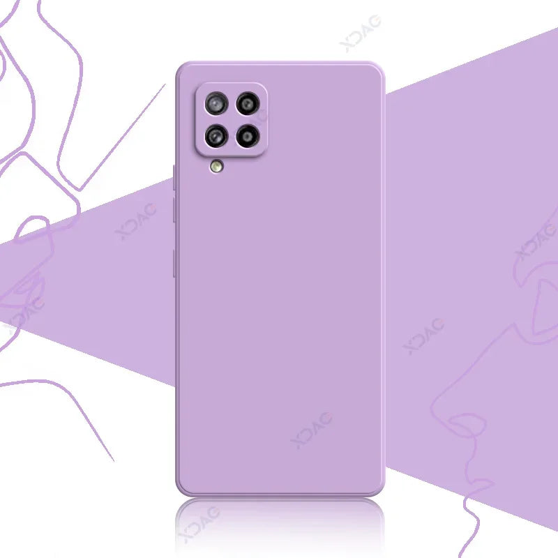 Samsung Luxury Soft Square Liquid Silicone Case - Ultimate Protection for Galaxy A22 4G & A42 5G
