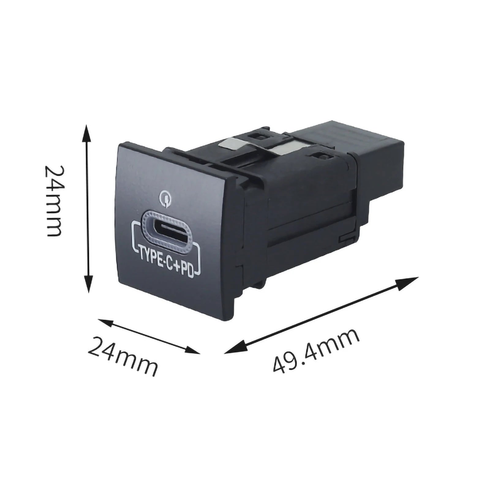 For VW Golf 6 Jetta 5 MK5 Scirocco QC3.0 Type C PD Right USB Quick Car Charger Socket Replacement 12V Nondestructive 06-12