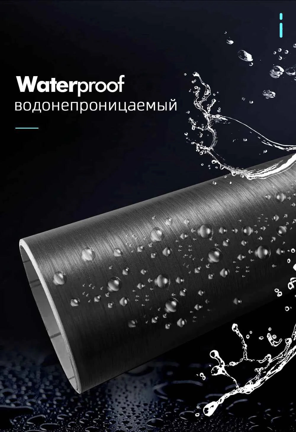 Vinyl Wrap Balck Brushed Aluminum Vinyl Wrap Film Waterproof PVC Car Wrap Air Release Grey Matt Brushed Computer Car Accessories