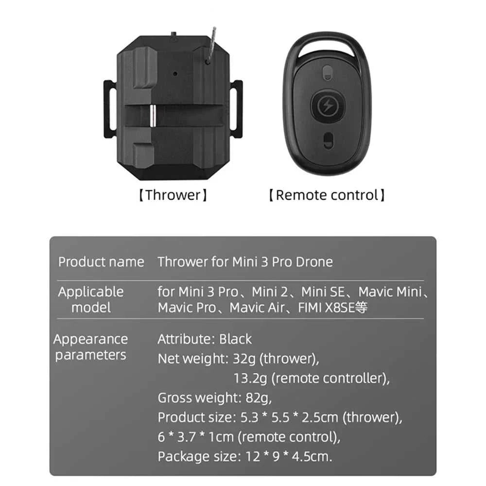 Drone Air Thrower For SG906MAX/SJRC F11S/Zino/X8SE Wedding Proposal Delivery Dispenser Airdrop Rescue Device Holder Toy Aircraft The jack market .AU The jack market .AU Drones $ 66 14:193#Black