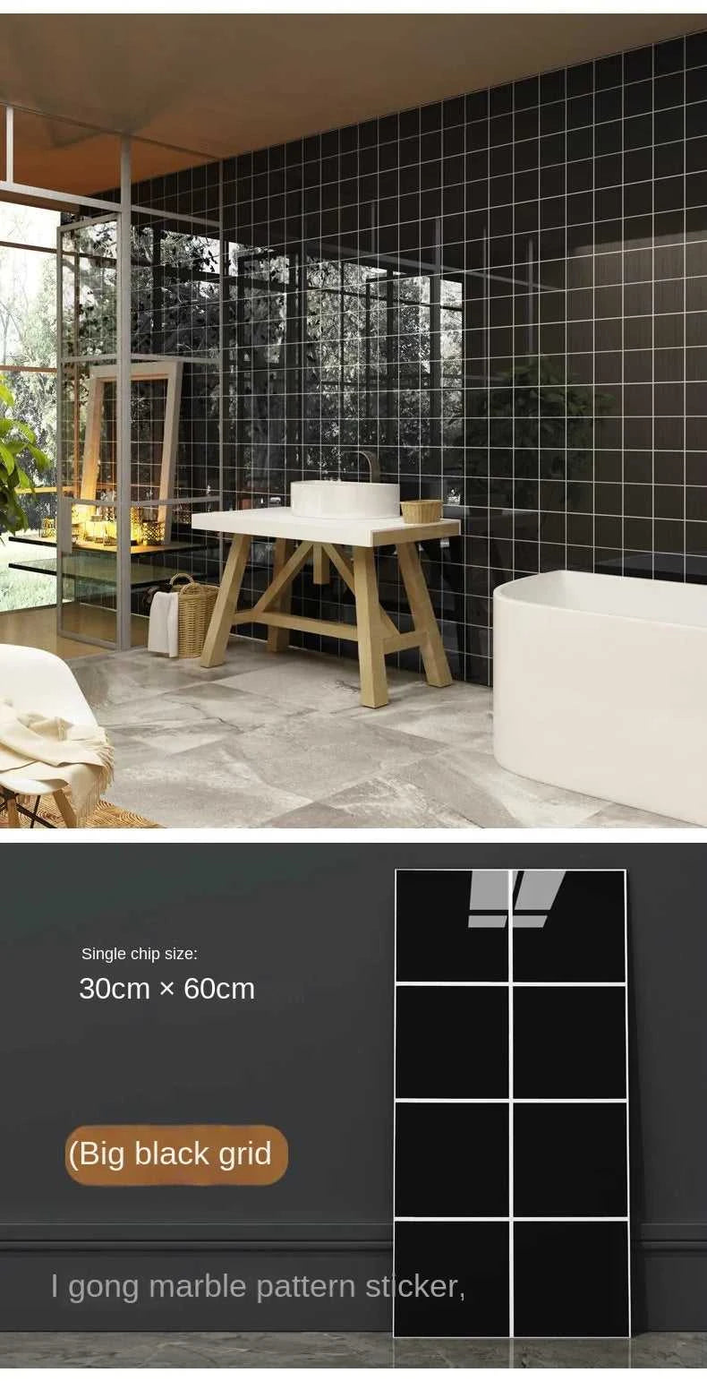 Imitation ceramic tile wall sticker wallpaper self-adhesive bathroom marble sticker self-adhesive background wall wallpaper The jack market .AU The jack market .AU Home $ 113 14:365458#White brick pattern;5:871#30X60CM 20PCS