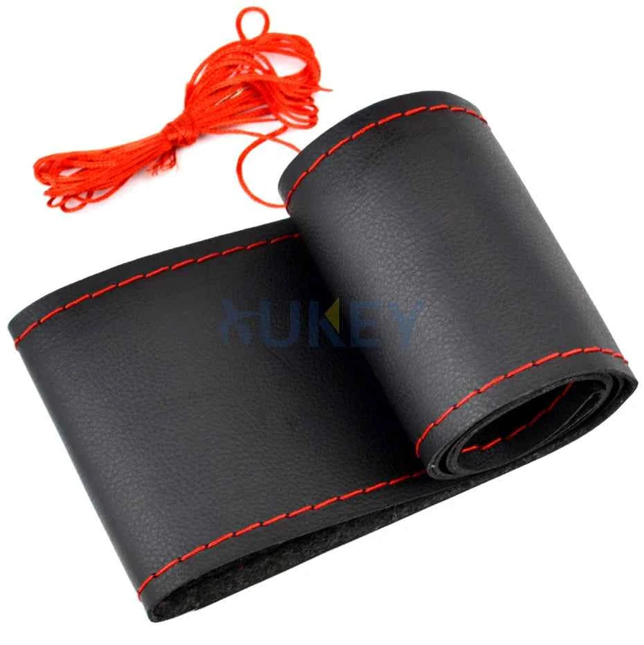 Ultrafine Fiber Leather Hand Sewing DIY Car Steering Wheel Cover Steering-wheel Covers For Ford Focus 2 3 Kia Benz Smart Nissan