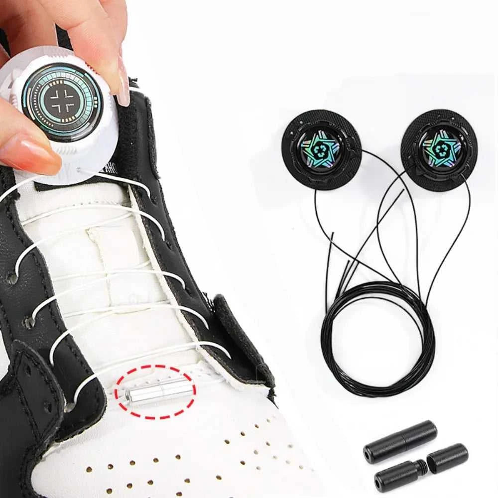1pair Metal Wire Swivel Automatic Buckle Rope Sneaker ShoeLaces for Kids/Adult No Tie Shoe Laces Quick Lock Shoestrings Sneakers The jack market .AU The jack market .AU Step Up Your Style: Trendy Shoes for Every Occasion! $ 49 14:193#Black A Set