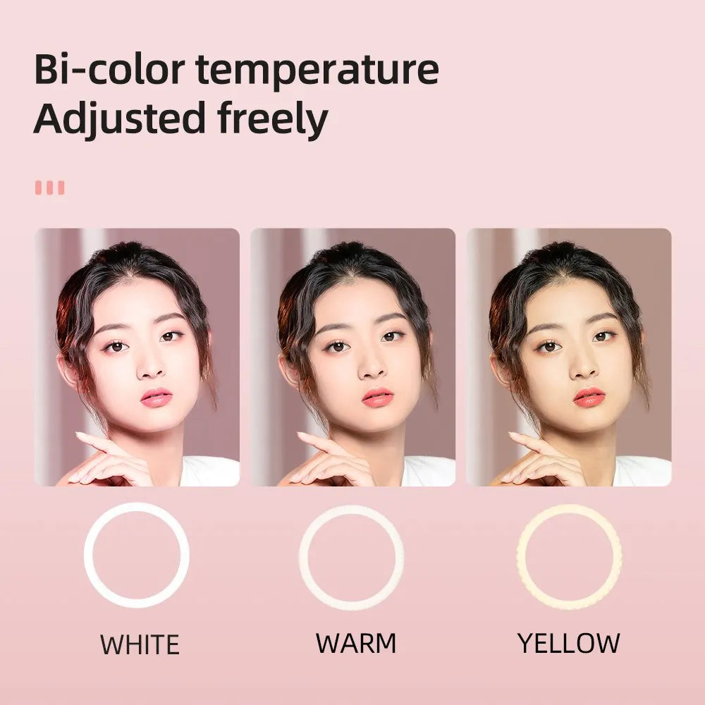 AMBITFUL 18" 21" 50W LED Ring Light Annular Lamp Bi-color 3000K-6000K  + Remote Control for Video YouTube Ringlight Makeup Light