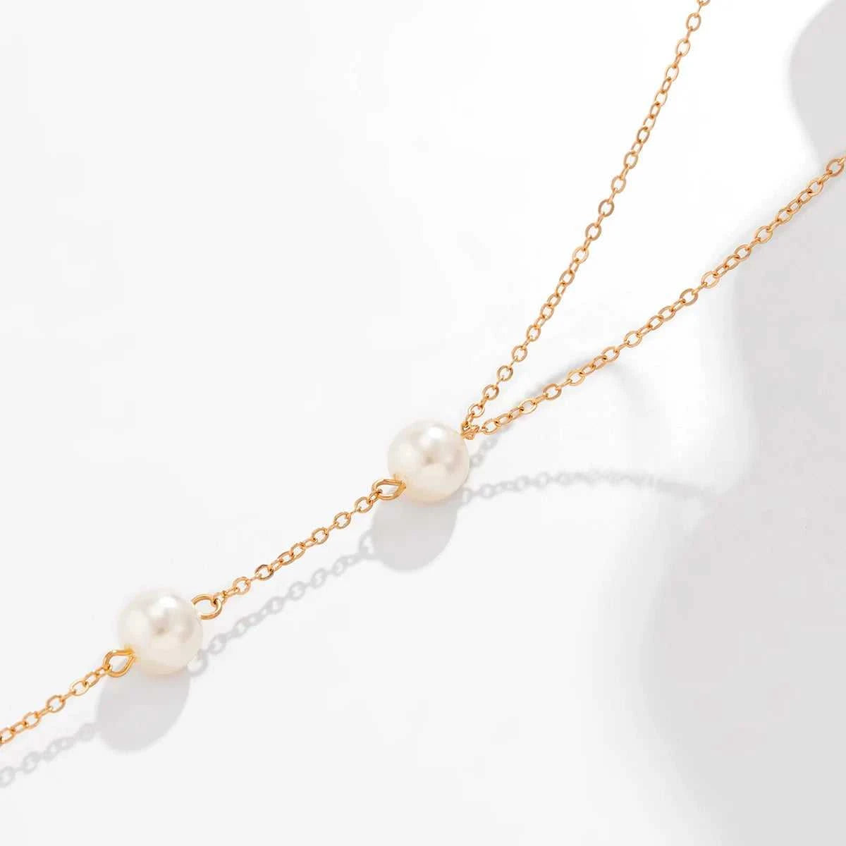 IngeSight.Z Simple Long Imitation Pearls Back Necklace For Women Sexy Tassel Harness Bikini Chest Chain Body Jewelry Mujer The jack market .AU The jack market .AU Jewellery & Chains $ 48 200001034:203027829#JS05178