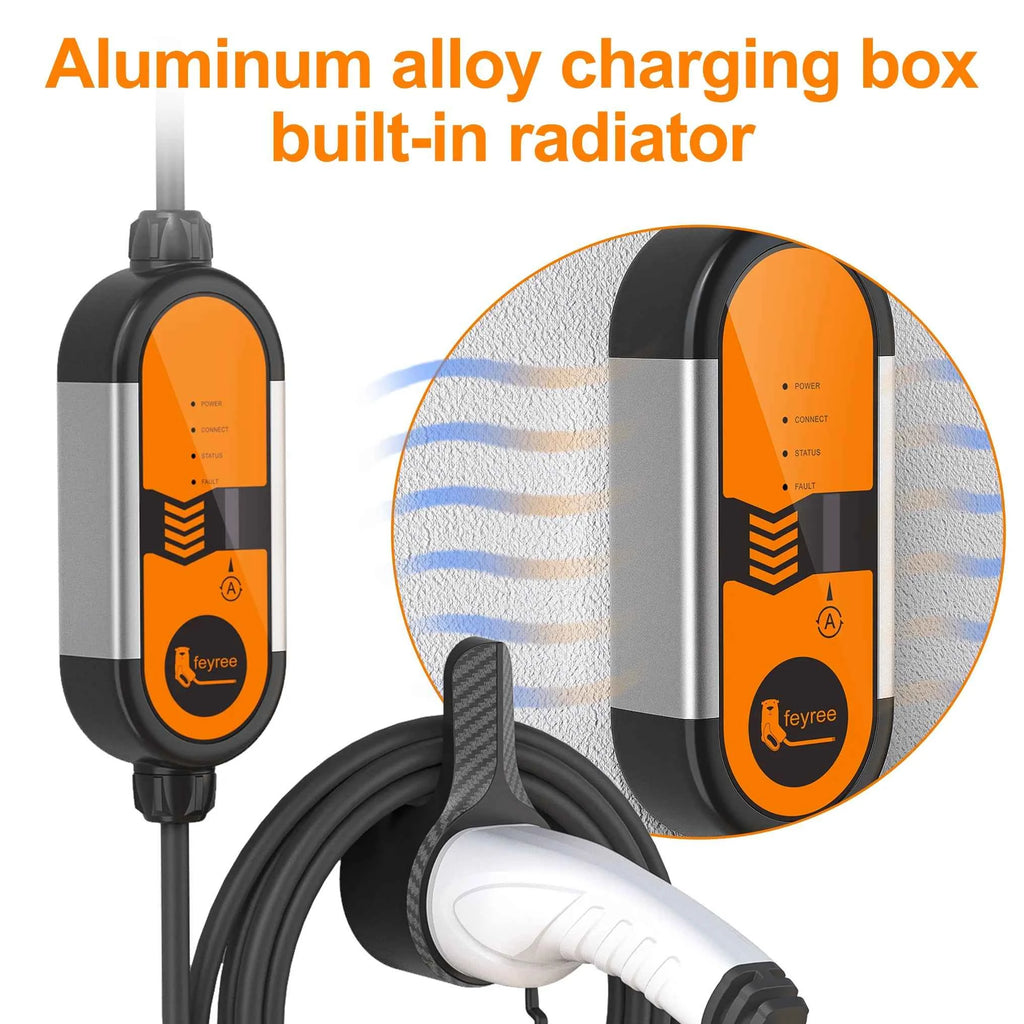 feyree 32A 7KW Type2 EV Portable Charger 11KW 16A 3 Phase 5M Cable EVSE Charging Box Car Charger CEE Plug for Electric Vehicle