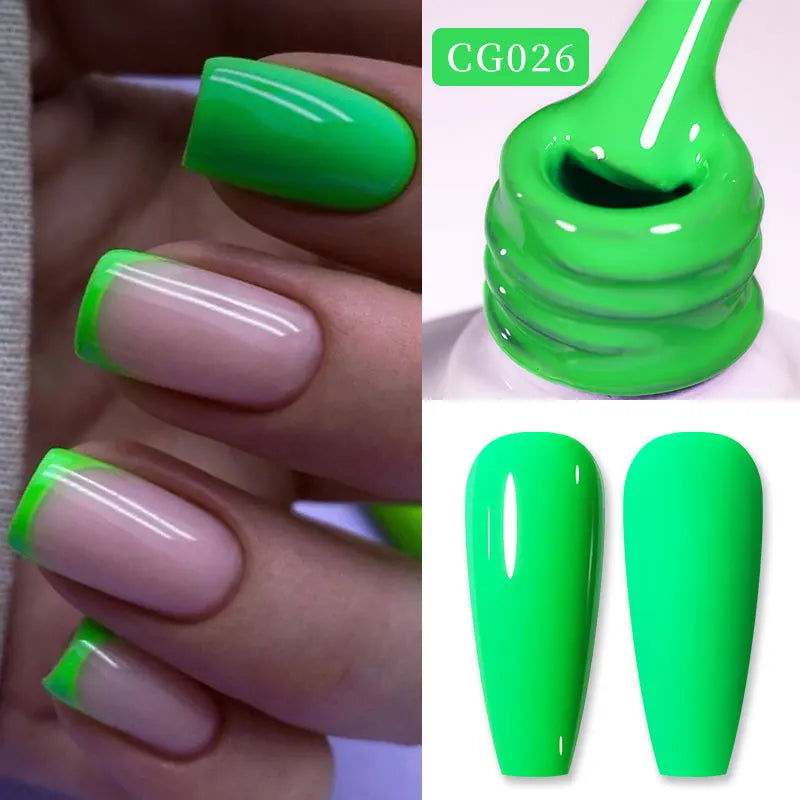 BORN PRETTY Neon Red Gel Nail Polish Yellow Green Summer Color Semi Permanent Varnish 10ml Soak Off UV LED Nail Art Manicure