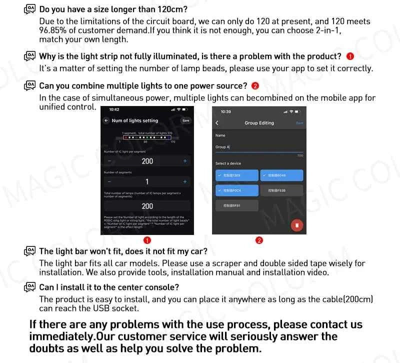 Vgettiing Car Ambient Lights Universal USB LED Symphony RGB Atmosphere Lamp Acrylic APP Control Remote for Tesla Model 3 Y S X