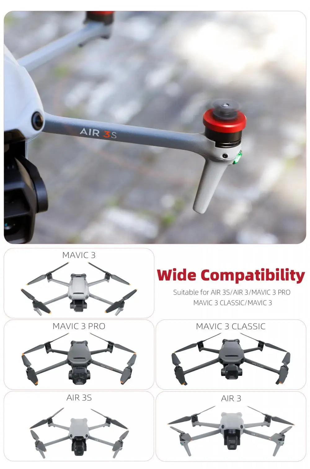 Motor Protective Cover for DJI Air 3S/Air 3/Mavic 3 Series Propeller Motor Protection Dust-proof Cover Drone Accessories