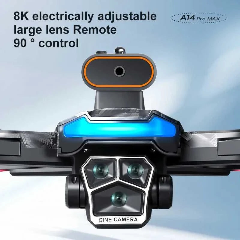 Drone A14Pro Max 8K HD Three Camera Brushless Optical Flow Obstacle Avoidance Foldable Quadcopter UAV 4.5-inch Large Screen Toys The jack market .AU The jack market .AU Drones $ 48 14:10#Only Parking Apron