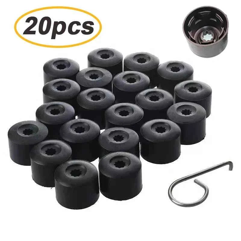 20/25pcs 21/18mm Decorative Tyre Wheel Nut Bolt Head Cover Cap Wheel Nut Auto Hub Screw Cover Protection Dust Proof Protector