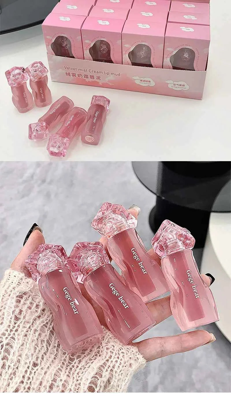 Gege Bear Velvety Cream Lip Mousse - Highly Pigmented, Nourishing Formula with Soft, Long-Lasting Texture