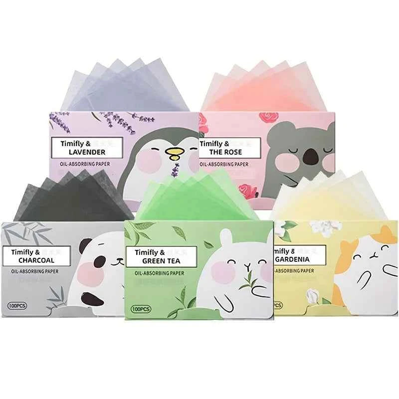 GlowPro Oil Blotting Papers - 100 Sheets for Instant Oil Control & Deep Pore Care