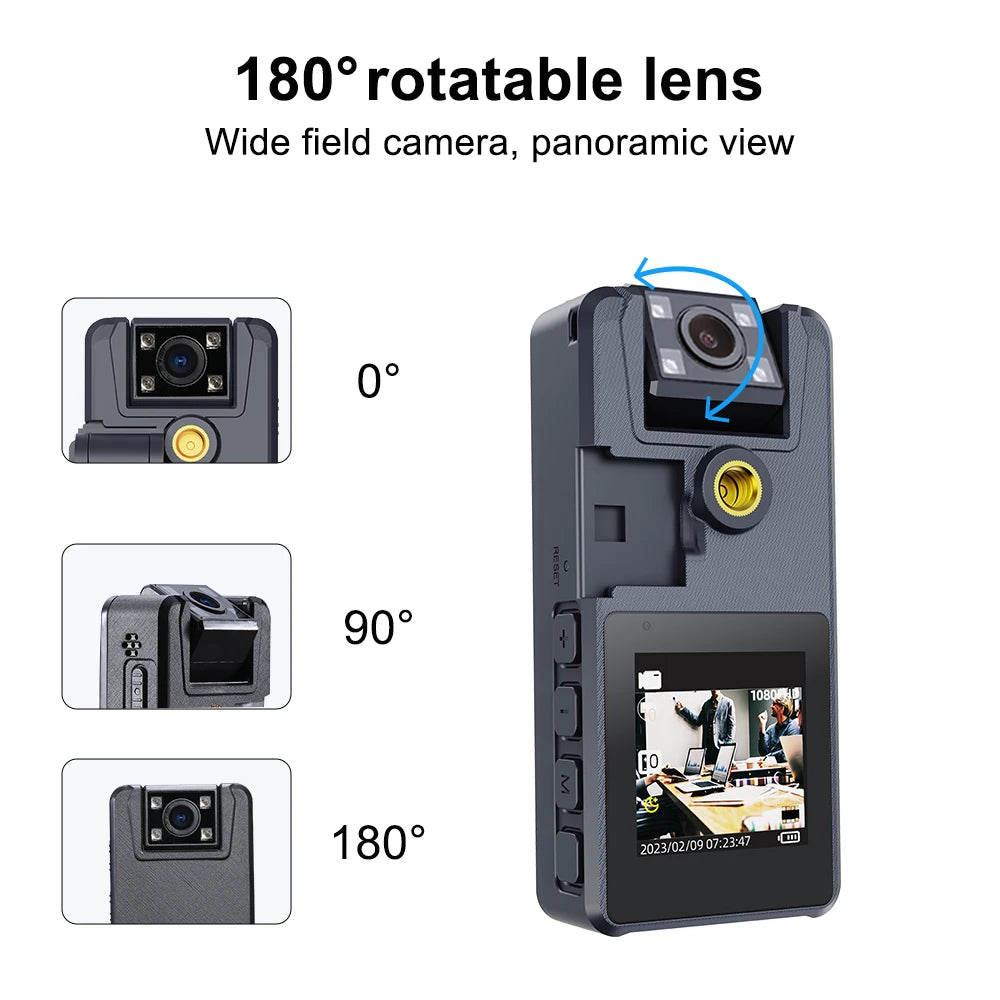 Vandlion A39 Portable Mini Mounted Camera Full 1080P HD Night Vision 3000mAh Long Battery Life Small Camcorders for Riding