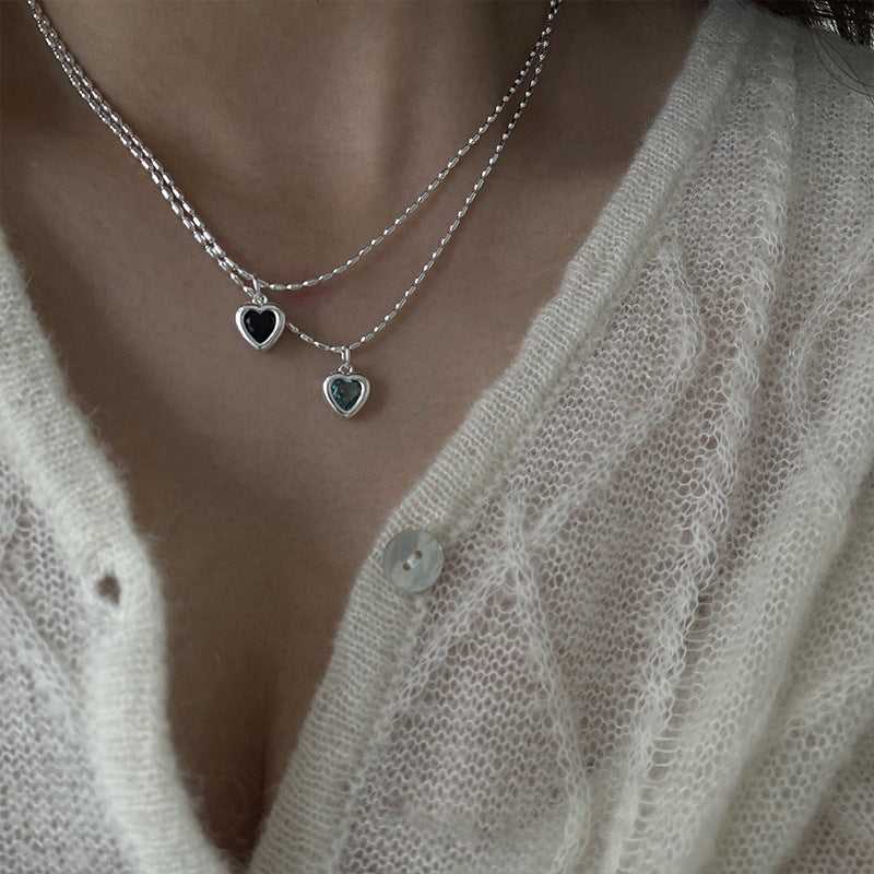 New 925 Sterling Silver Heart Necklaces Pendant Fashion Sterling Silver Jewelry Statement for Women The jack market .AU The jack market .AU Jewellery & Chains $ 49 200000226:200004890#blue