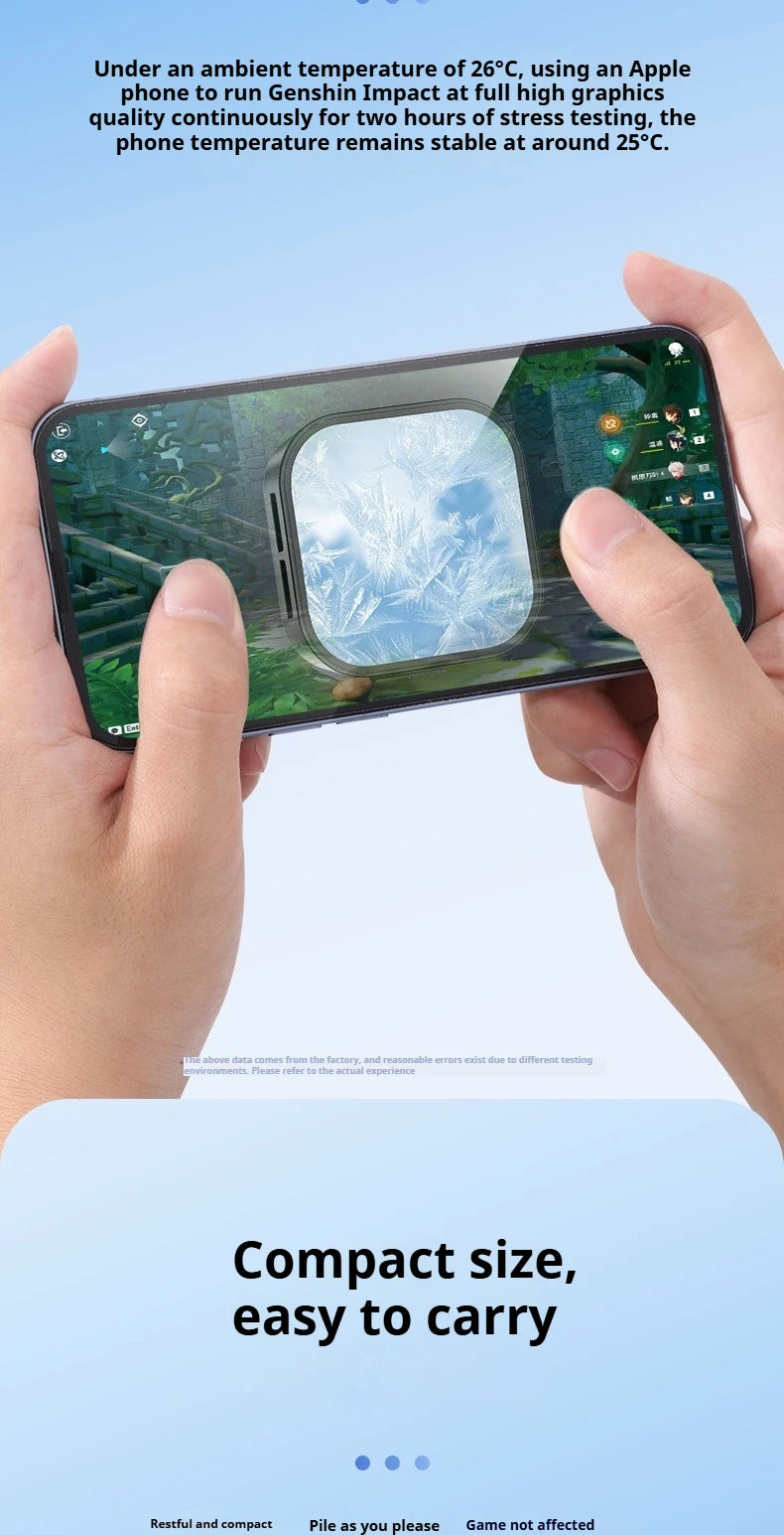 New Mobile Phone PUBG Game Cooler Semiconductor AI Temperature Control with RGB Light Magnetic/Back Clip Cooling Radiator