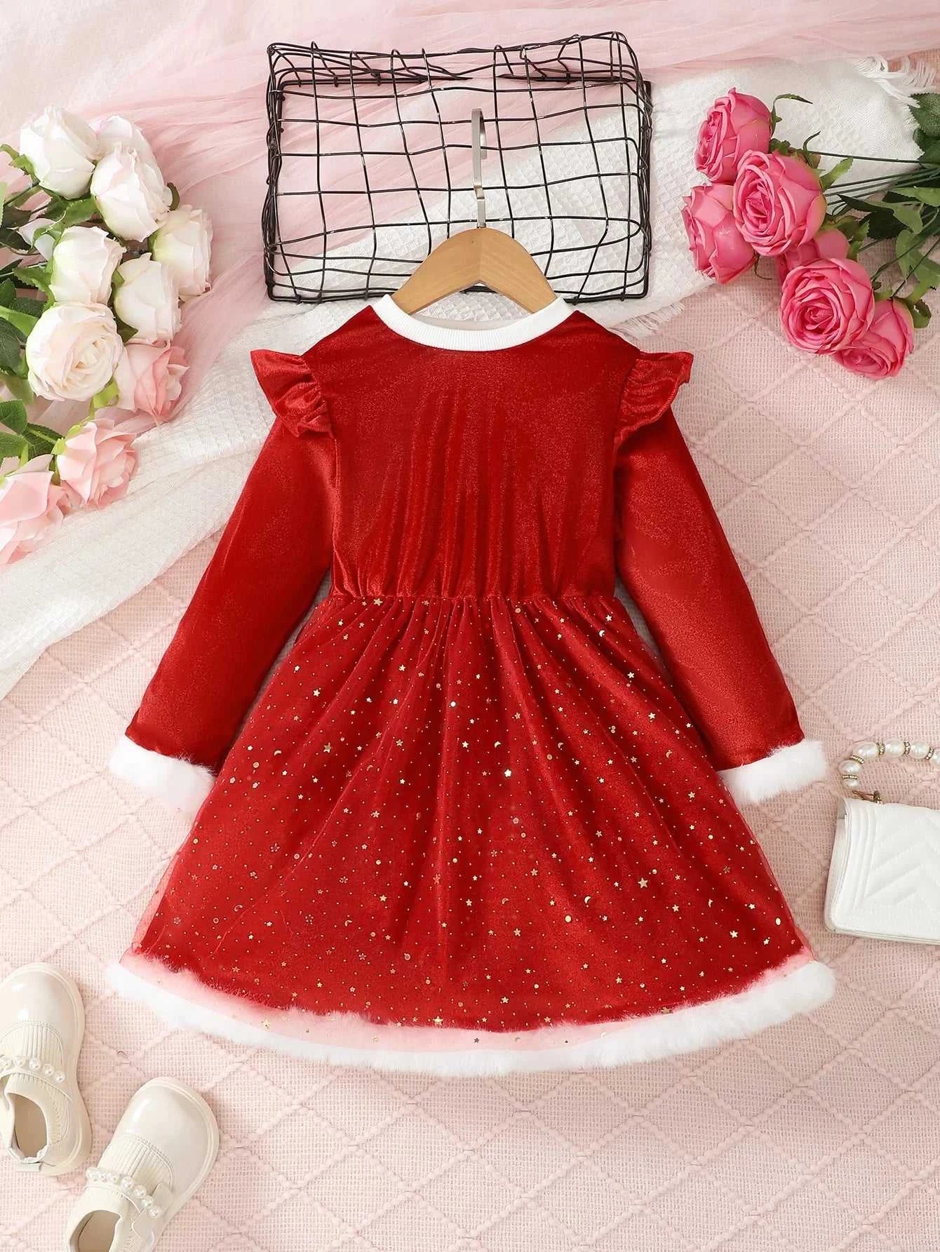 Christmas Dress for Kids Girls 4-7 Years Star Print Long Sleeves Dresses New Year Party Clothing Winter Daily Casual Wear 4Color The jack market .AU The jack market .AU Mum & Kids: Essential Products for Every Family $ 31 14:1254#SHM332-1;200000463:200004187#4Y