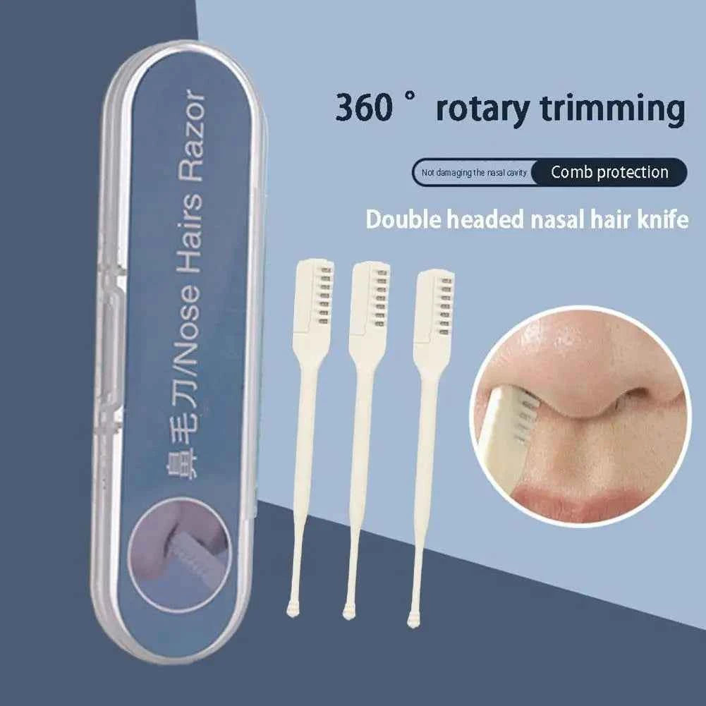 1/2/3pcs 2025 Newest Nasal Hair Cutter 360 Degree Rotating Clippers Nose Hair Trimmer For Women And Men Safe Portable Manual