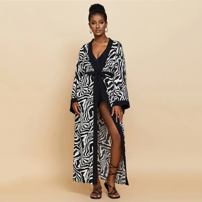 2026 Women's Kaftan Beach Cover-Up Dress - Stylish Long Tunic for Summer Bikinis & Beachwear