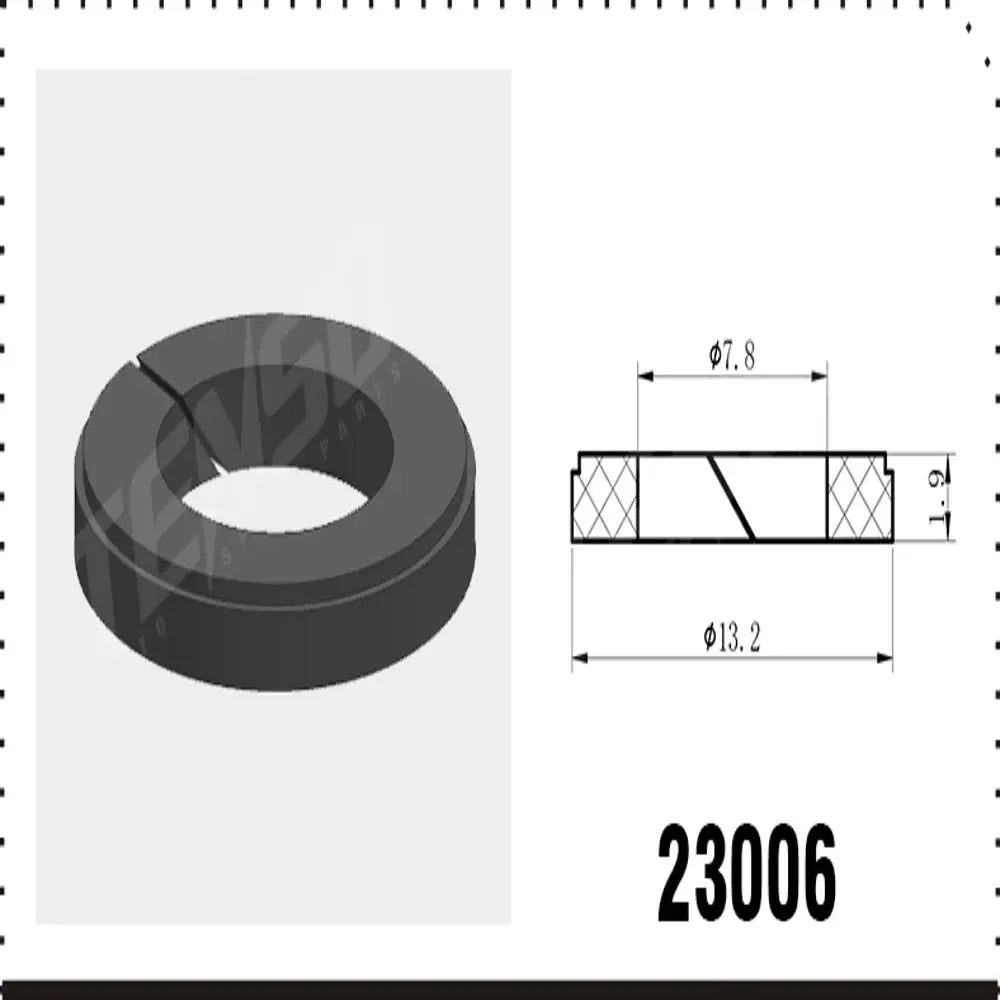 50/100PCS Auto Parts Fuel Injector Repair Seal Kit Plastic Washer 23006 7.8*13.2*1.9 For Audi Continental Hyundai KIA 2.4