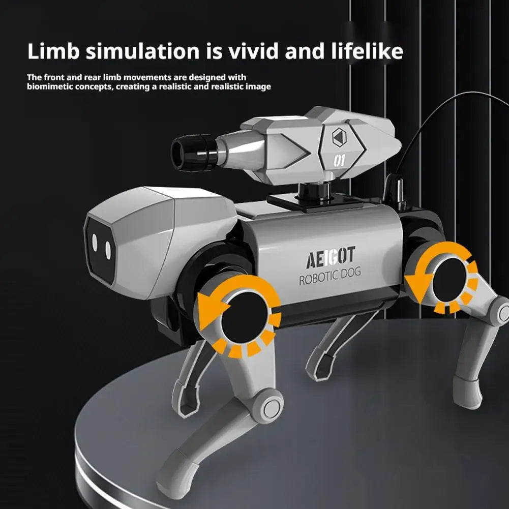 New remote-controlled mechanical dog toy children's remote-controlled assembly model toy children's toy gift